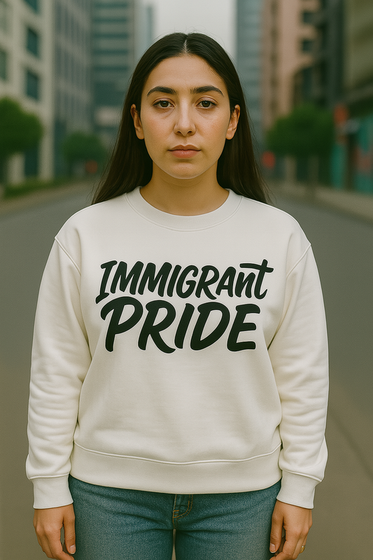 Immigrant Pride Sweatshirt (White)